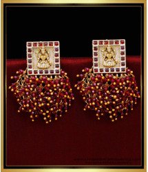 ERG1817 - Latest Lakshmi Design Antique Beads Earrings for Women