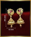 peacock design jhumka earrings, 1 gram gold jhumka earrings online, south indian jewellery, traditional jhumkas online, jhumkas for women 