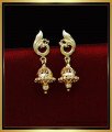 gold jhumkas south indian style, 1 gram gold jhumka earrings online, south indian jewellery, traditional jhumkas online, jhumkas for women 