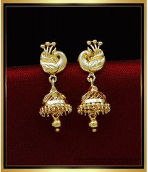 ERG1827 - New Gold Design One Gram Gold Jhumkas Online Shopping