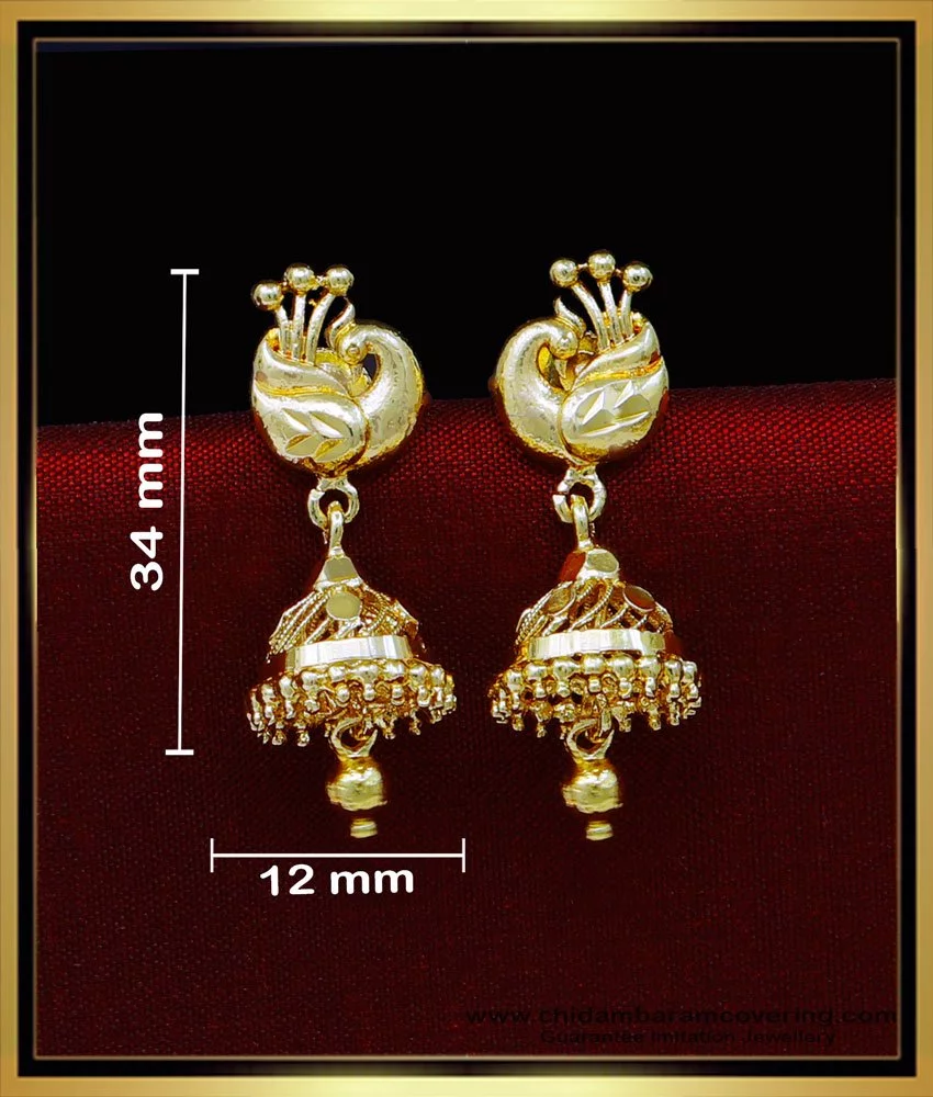 Earrings gold designs 2022 | 4 Gram gold earrings designs with price -  YouTube