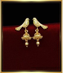 ERG1829 - Elegant Birds Design Gold Plated Jhumka Design Online