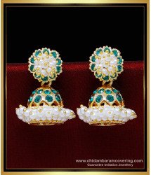 ERG1831 - First Quality Green Stone and Pearl Jimikki Design Online