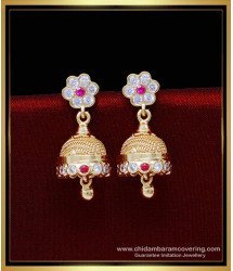 ERG1837 - Impon Daily Wear Gold Earrings Designs Jimiki Online