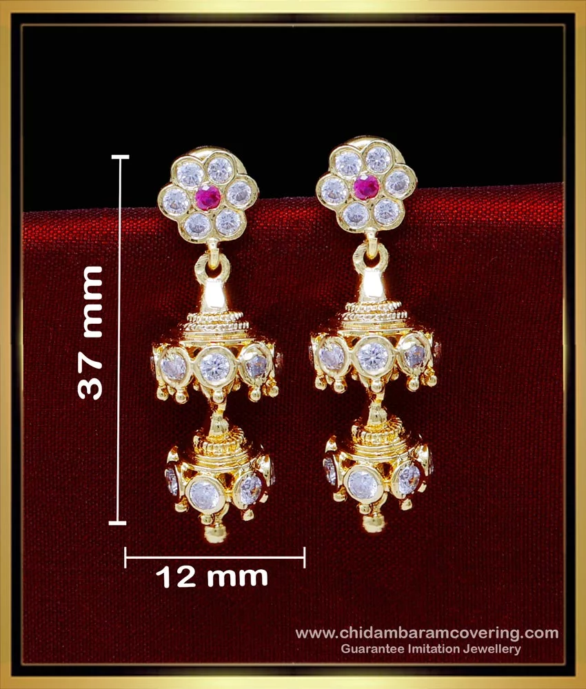 South Indian Women Earring Traditionla Stud Screw Back Wedding Fashion  Jewelry | eBay