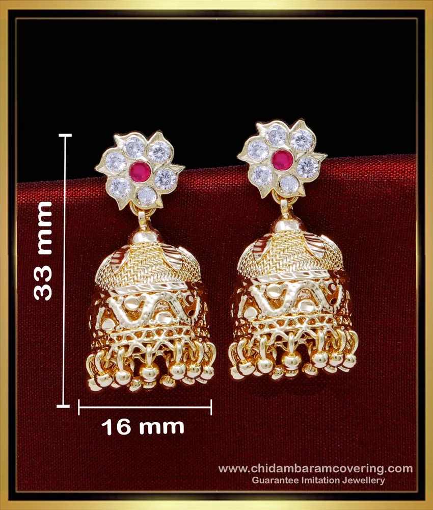 Buy Simple Gold Jimikki Online - Latest Designs | Abiraame Jewellers Making  Charges Making Charges