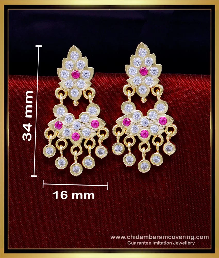 Buy Light Weight Small Earrings 1 Gram Gold Jewellery Online