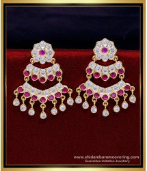 ERG1854 - First Quality Impon Stylish Daily Wear Gold Earrings Design