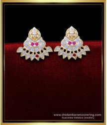 ERG1875 - 1 Gram Gold Impon Lakshmi Devi Earrings Studs Online