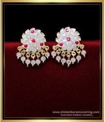 ERG1878 - South Indian Jewellery Impon Women Gold Plated Earrings
