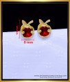one gram gold jewellery online shopping, apple earrings gold, fruit earrings, one gram gold earrings, apple stud earrings, apple design earrings, one gram gold plated jewellery, stud earrings for women, stud earrings gold designs