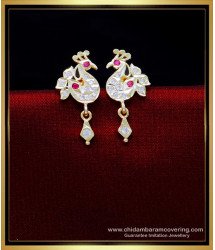 ERG1916 - Beautiful Peacock Stud Earrings Impon Jewellery Online