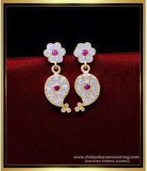 ERG1924 - Impon Mango Model Gold Earrings Designs for Daily Use