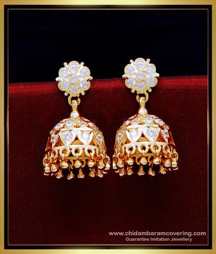 ERG1943 - First Quality Impon Jewellery Jhumka Earrings Models