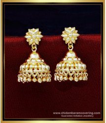 ERG1947 - Gold Plated Gold Design Kerala Jhumka Earrings for Women