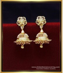 ERG1954 - Gold Plated Jewellery Daily Use Jhumka Design for Girl