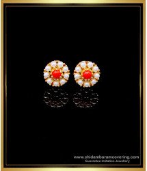 ERG1968 - Cute Pearl Earrings Studs Gold Plated Jewelry Online