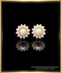 ERG1971 - Latest Gold Earrings Design Muthu Stud Kammal for Ladies