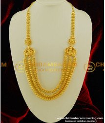 HRM218 - Handmade 3 Line Lakshmi Haram South Indian One Gram Gold Haram Designs Imitation Jewellery