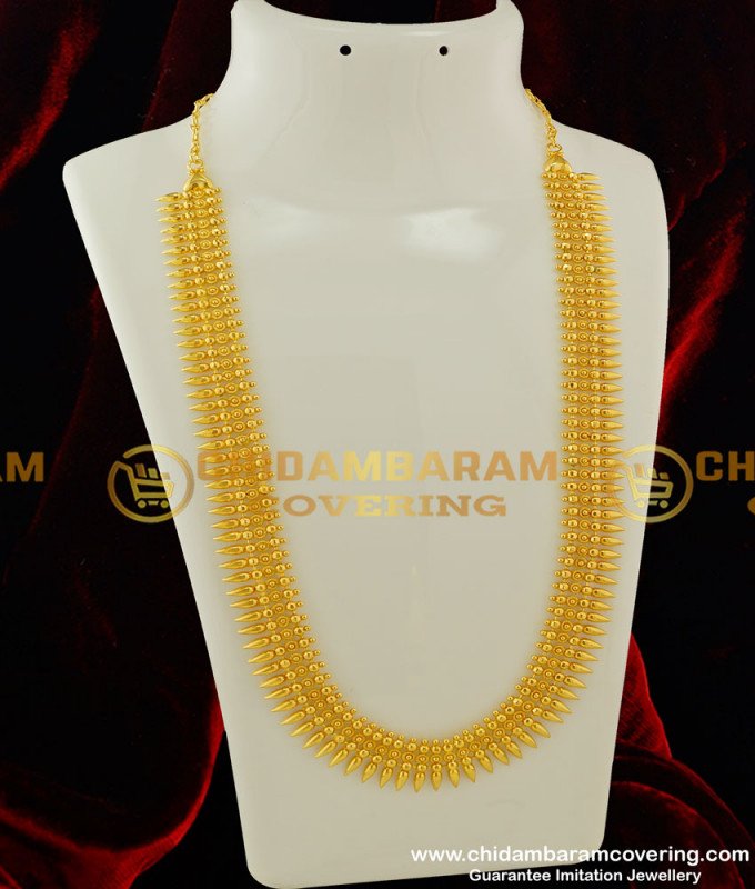 HRM225 - Kerala Wedding Jewellery Mulla Mottu Mala Haram Design Online