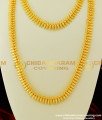 HRM235 - New Designer Kerala Bridal Wear Gold Plated Plain Semi Bridal Haram Necklace Combo Set Buy Online