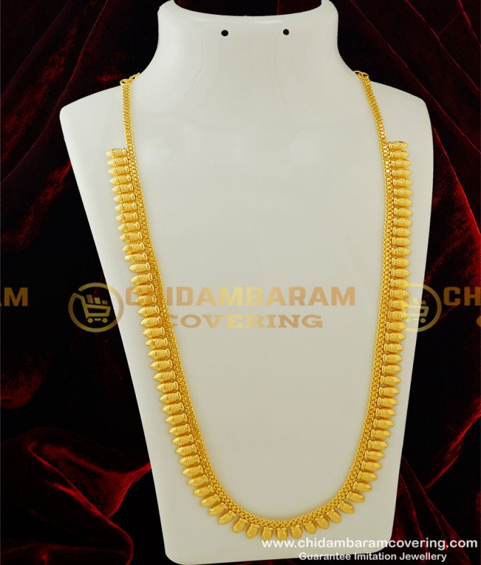 HRM260 - Simple Handmade Light Weight Kerala Haram Design Guarantee Jewellery Buy Online