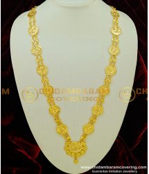 HRM335 - Gold Plated Muslim Wedding Crescent Galsar Double Line Long Chain Haram for Women