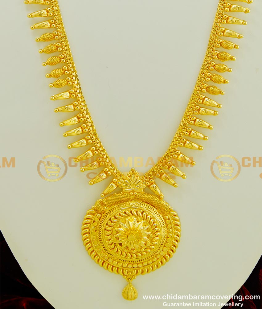 HRM350 - Latest Gold Harm Design Big Round Dollar Haram Pure Gold Plated Jewellery  