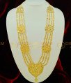 HRM374 - One Gram Gold Plated Four Line Heart Shape Dollar Governor Malai Haram for Wedding