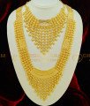 HRM413 - Kerala Wedding Gold Jewellery Designs Gold Plated Lappa Haram Necklace Combo Set