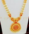 HRM444 - Unique Party Wear Collections 1 Gram Gold Ruby Stone Two Line Pearl Harm Buy Online