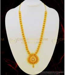HRM473 - Simple Gold Haram Design White Stone Jewellery Gold Plated Haram Online 