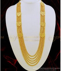HRM484 - Bridal Wear Gold Design Rani Haaram Shining Long Layered Chain Haram Buy Online