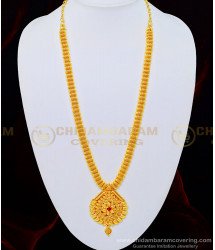 HRM504 - Bridal Wear Gold Design Ruby Stone One Gram Gold Guaranteed Haram 