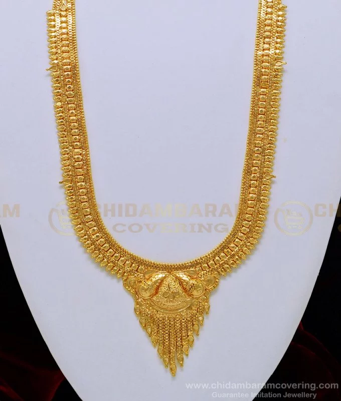 Buy Latest Plain Gold Haram Design Attractive Calcutta Design Bridal ...