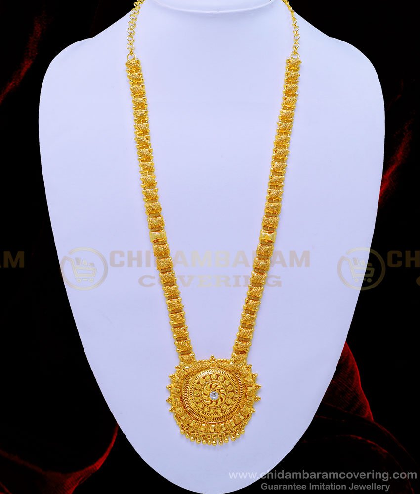 one gram gold haram, covering haram, gold plated haram, gold covering haram, kasu malai, long haram, imitation jewellery, 