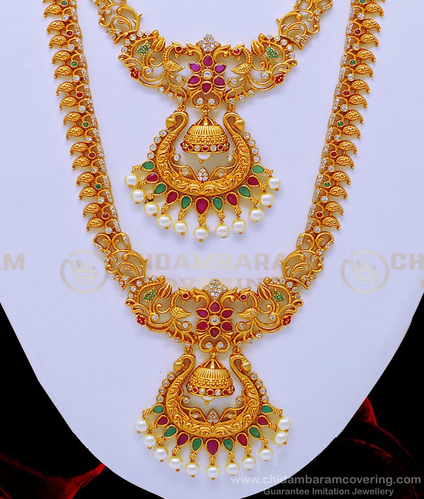 nagas collections, nagas bridal jewellery,bridal jewellery set, temple jewellery, ad stone jewellery, 