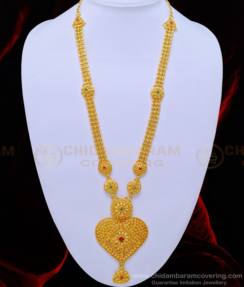 haram design, stone haram, gold covering haram, covering aram, south indian jewellery, kasu malai, heart design haram, 