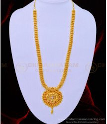 HRM669 - New Trendy White Stone Dollar Net Design Haram 1 Gram Gold Covering Jewellery