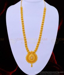 HRM670 - Simple Gold Haram Design White Stone Jewellery Gold Plated Haram Online