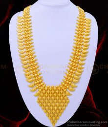 HRM679 - Buy Real Gold Design Bridal Haram Gold Plated Matt Finish Kerala Haram for Wedding