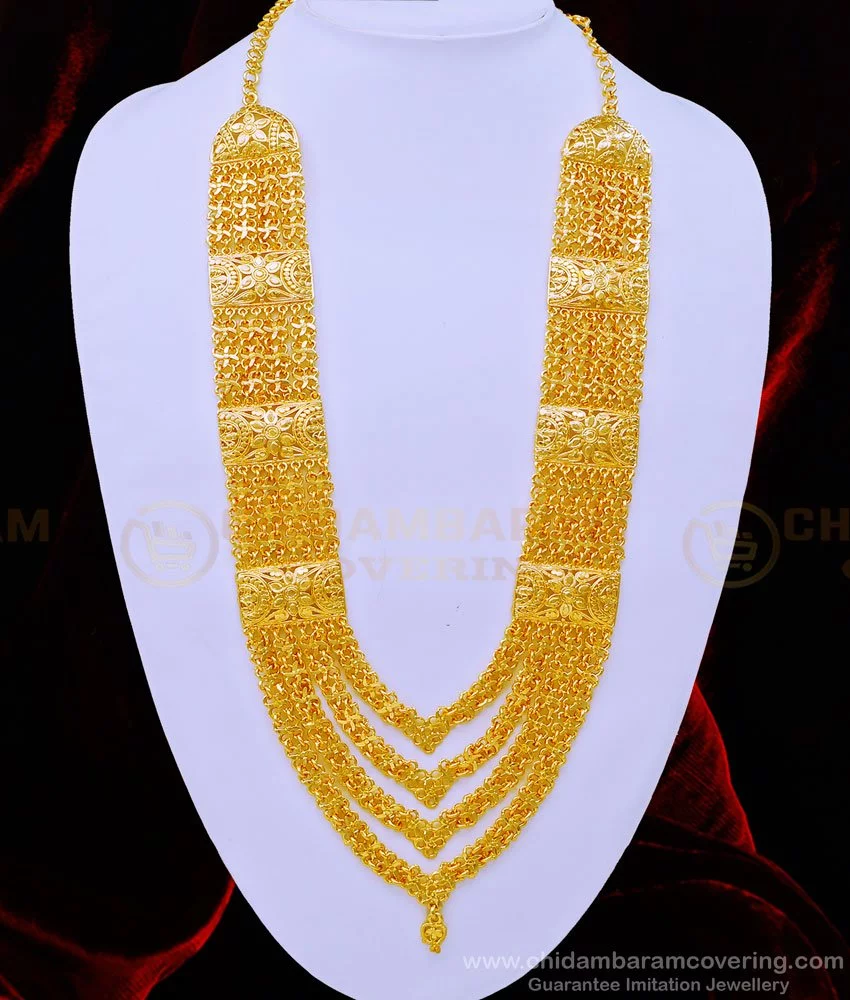 Rubans 24K Gold Plated Filigree Lakshmi Temple Necklace Set