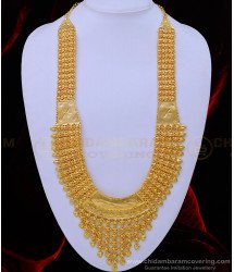 HRM685 - Real Gold Design Bridal Haram One Gram Gold Plated Kerala Haram for Wedding