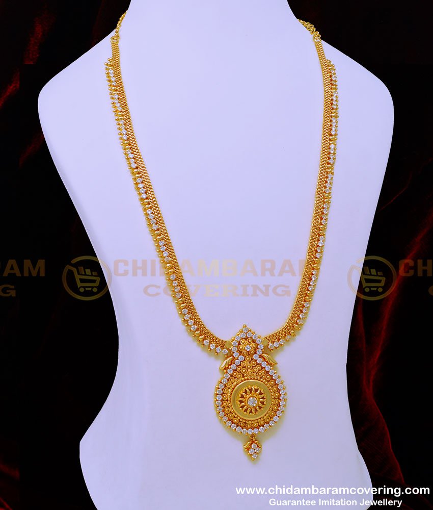 imitation jewellery, imitation jewellery online, artificial imitation jewellery, imitation jewellery online India, imitation haram designs, long harm, white stone haram, 