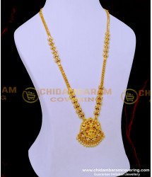 HRM760 - Latest Gold Plated Lakshmi Design Impon Stone Haram for Women