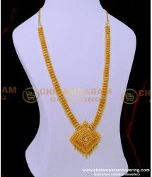 HRM767 - Beautiful Net Pattern White Stone Haram South Indian Imitation Jewellery 