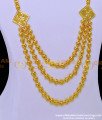 one gram gold jewellery online, 3 line haram, chidambaram haram, layered haram gold,  1 gram gold plated jewellery,  one gram gold jewellery, 