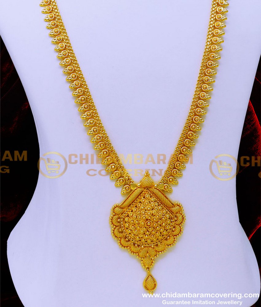 one gram gold jewellery with price, 1 gram gold plated jewellery, 1 gram gold jewellery price in india, long haram design, one gram gold haram