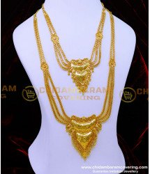 HRM867 - Latest One Gram Gold Long Haram with Necklace Set Online