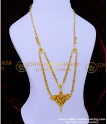 HRM881 - Gold Plated Jewellery Simple 2 Line Gold Haram Designs 